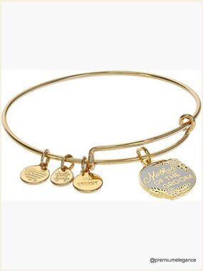 Mother of the Groom Wedding Charm Bracelet Expandable